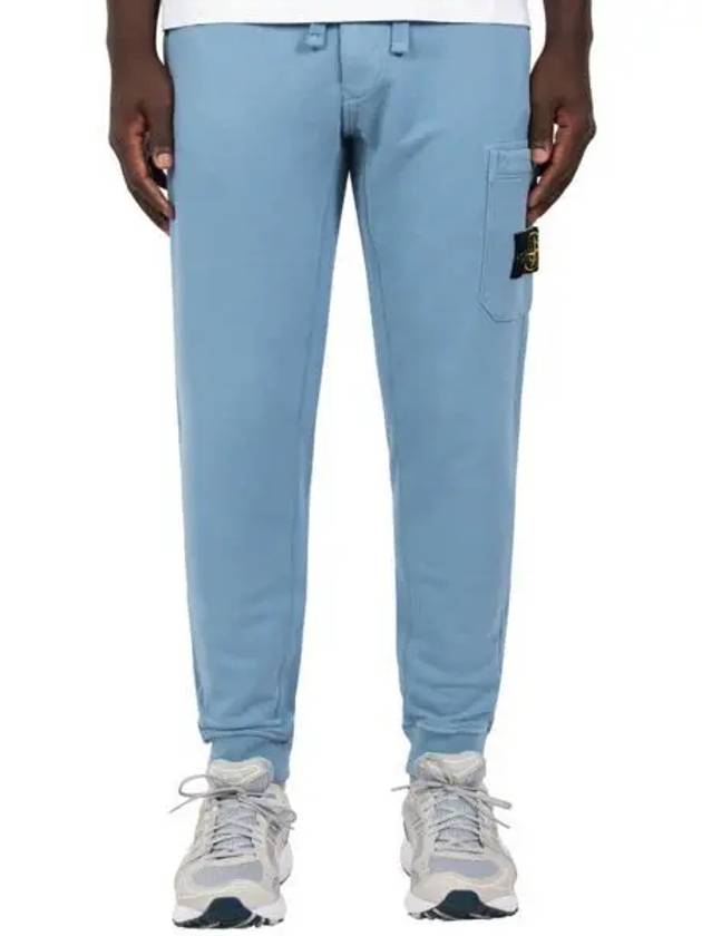 Waffen Patch Cotton Fleece Track Pants Avio Blue - STONE ISLAND - BALAAN 2