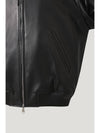 BLACK PREMIUM LEATHER BOMBER JACKET - IRO - BALAAN 5