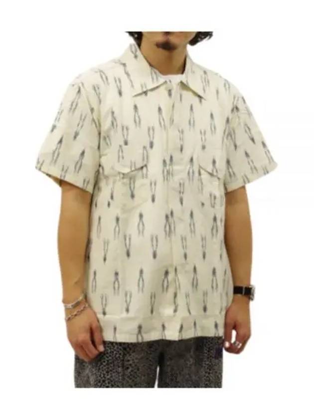 South2 West8 Nami Seopal Smokey Short Sleeve Shirt Cream KP859 - SOUTH2 WEST8 - BALAAN 1