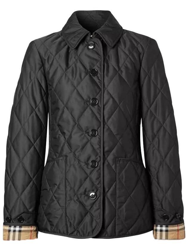 Diamond Quilted Thermoregulated Jacket Black - BURBERRY - BALAAN 2