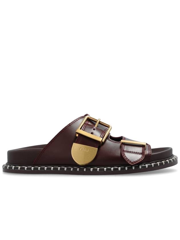 Chloé ‘Rebecca’ Slides, Women's, Burgundy - CHLOE - BALAAN 1