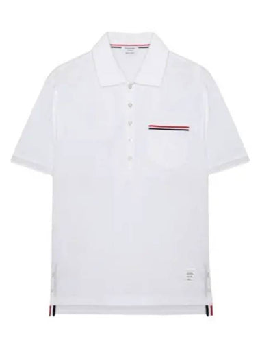 RWB pocket trim short sleeve collar - THOM BROWNE - BALAAN 1