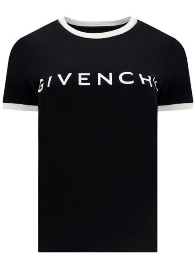 Archetype Slim Fit Cotton Short Sleeve T-Shirt Black - GIVENCHY - BALAAN 2