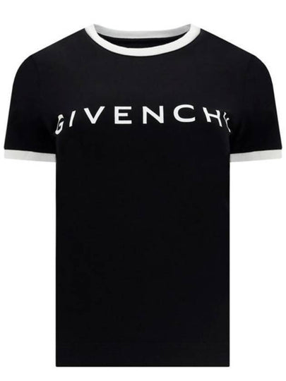 Archetype Slim Fit Cotton Short Sleeve T-Shirt Black - GIVENCHY - BALAAN 2