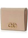 Gancini Compact Wallet Pink - SALVATORE FERRAGAMO - BALAAN.