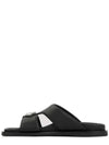 Aqua Grained Calfskin Sandal Black - DIOR - BALAAN 3