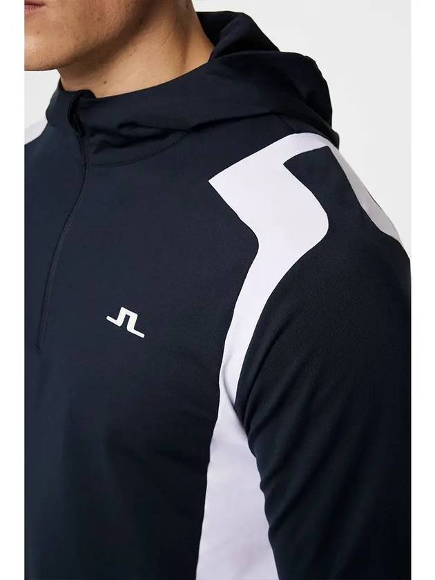 Men s Lucas Quarter Zip Up Golf Hood Navy GMJS10949 6855 - J.LINDEBERG - BALAAN 4