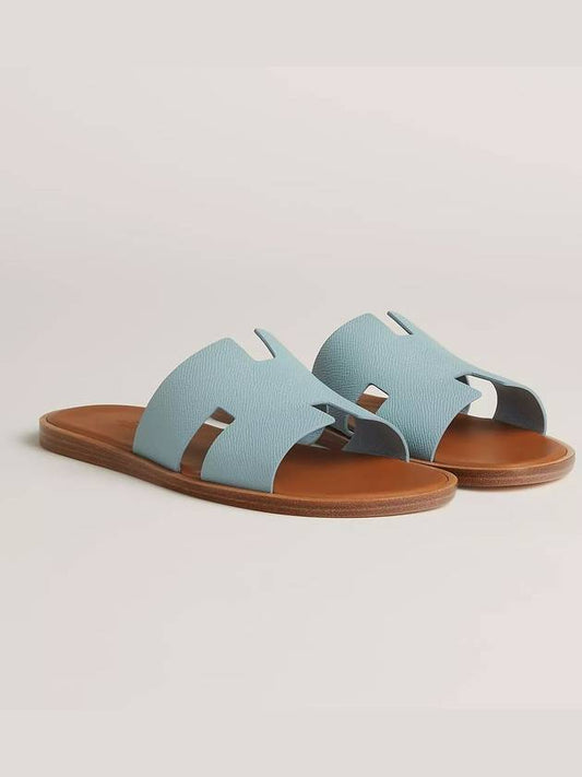 Izmir Sandals Calfskin Sky Blue Multi - HERMES - BALAAN 1