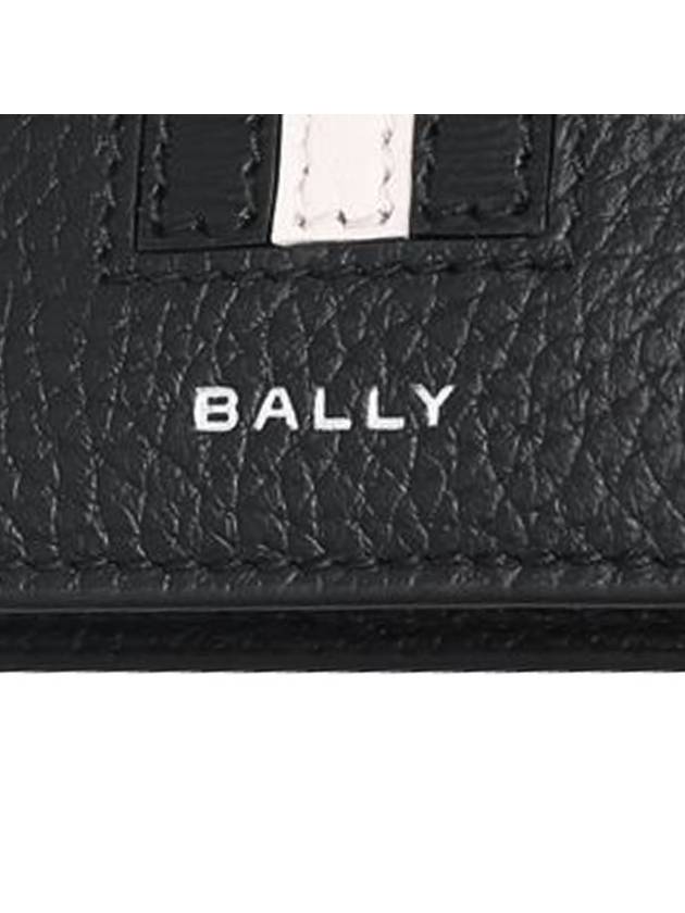 Logo Bifold Leather Half Wallet Black - BALLY - BALAAN 7