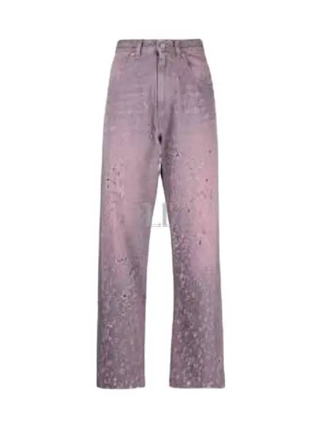 Distressed Effect Straight Jeans Pink - MAISON MARGIELA - BALAAN 2