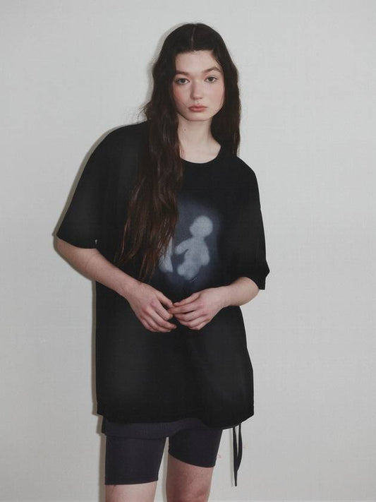 Sulfur Dyed Boy&Girl Print T Shirt_Dusty Black_W - KINETO - BALAAN 2