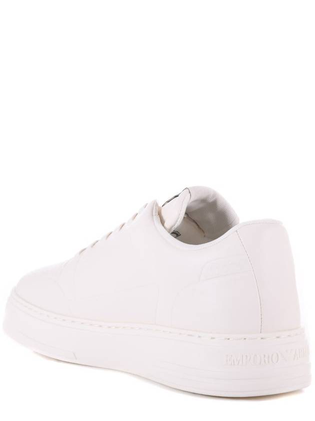 Emporio Armani  Leather Sneakers - EMPORIO ARMANI - BALAAN 4