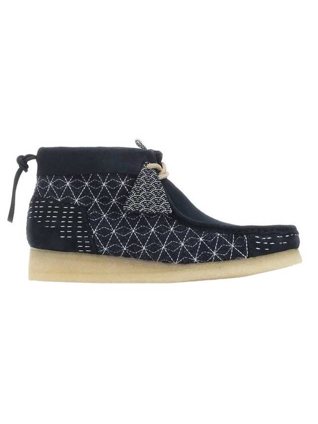 Wallaby Ankle Boots Navy Shashiko - CLARKS - BALAAN.