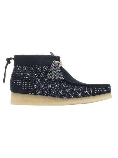 Wallabee Suede Ankle Boots Navy - CLARKS - BALAAN 1