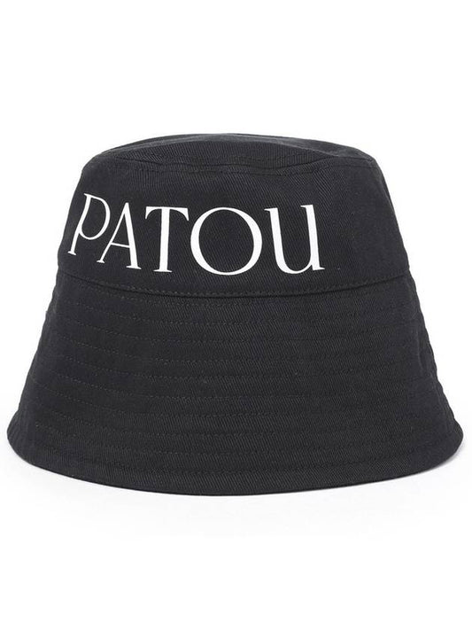 Logo Print Cotton Bucket Hat Black - PATOU - BALAAN 2