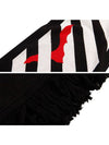 Logo Knit Muffler Black - OFF WHITE - BALAAN 8