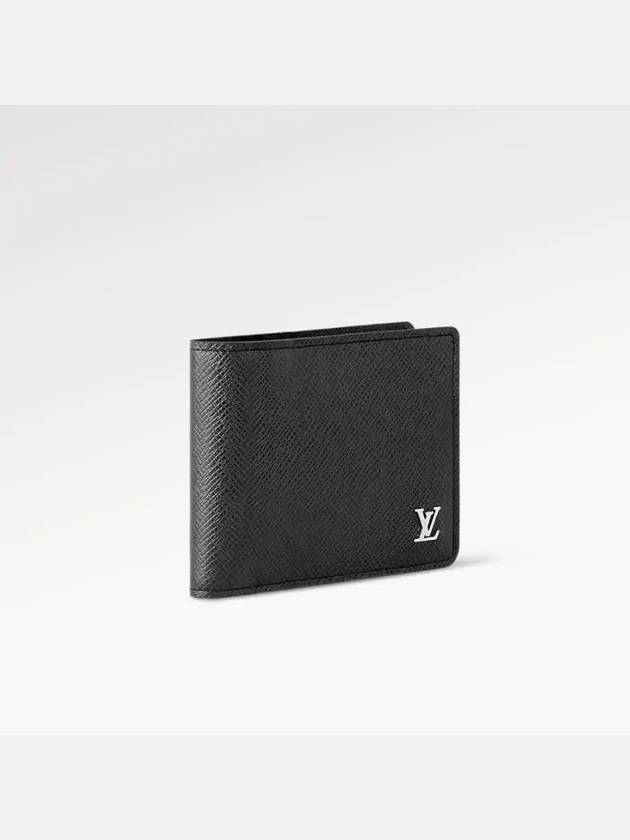 Multiple Taiga Leather Half Wallet Black - LOUIS VUITTON - BALAAN 4