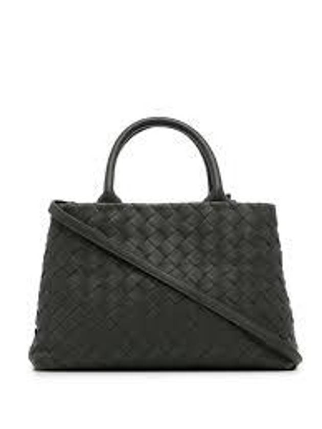 Intrecciato Leather Tote Bag Black - BOTTEGA VENETA - BALAAN 2