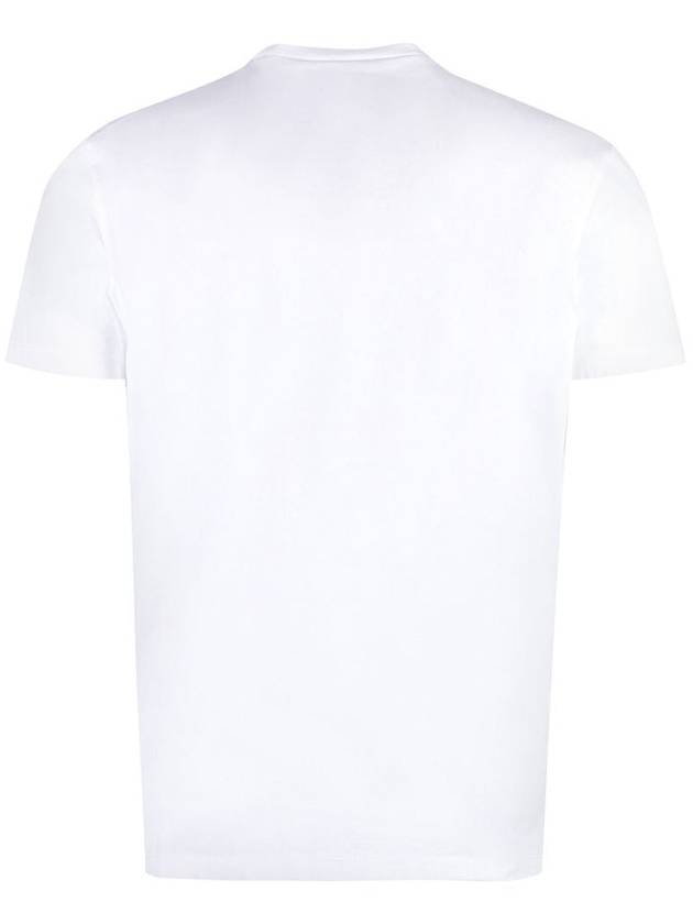 Logo Print Short Sleeve T Shirt White - DSQUARED2 - BALAAN 3