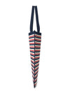 Jacquard Stripe Flat Tote Bag Navy - MARNI - BALAAN 3