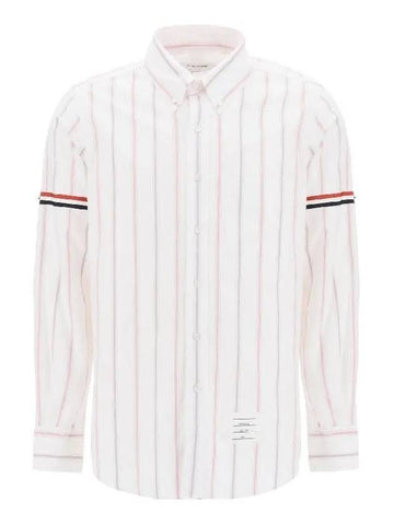 Oxford Armband Stripe Long Sleeve Shirt - THOM BROWNE - BALAAN 1