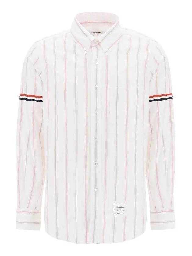 Oxford Armband Stripe Long Sleeve Shirt - THOM BROWNE - BALAAN 1