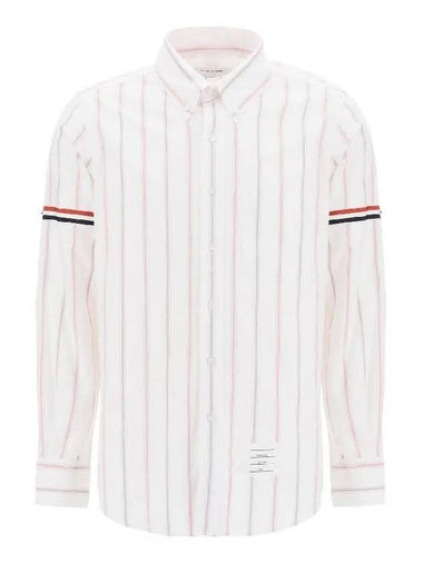 Oxford Armband Stripe Long Sleeve Shirt - THOM BROWNE - BALAAN 1