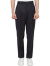 Gabardine Virgin Wool Straight Pants Navy - MAISON MARGIELA - BALAAN 2