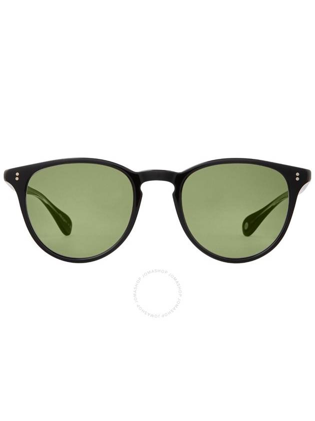 Garrett Leight MANZANITA SUN Green Oval Sunglasses 2151 BK/GRN 50 - GARRETT LEIGHT - BALAAN 1