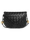 Intrecciato Mini Leather Cross Bag Black - BOTTEGA VENETA - BALAAN 1