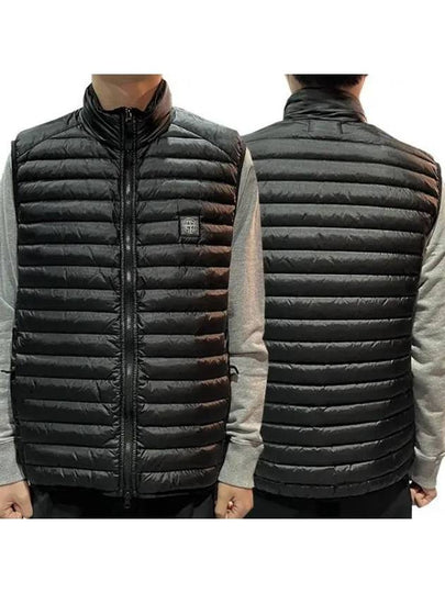 Men's Logo Patch Puffer Vest Black - STONE ISLAND - BALAAN 2