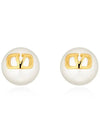 Garabini V logo pearl earrings - RED VALENTINO - BALAAN 1