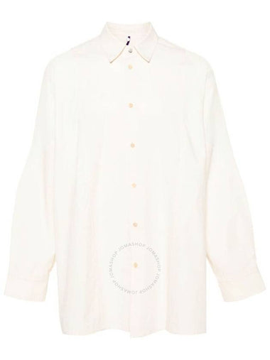 OAMC Men's Natural White Arrow Panelled Shirt, Size Medium - OAMC - BALAAN 1