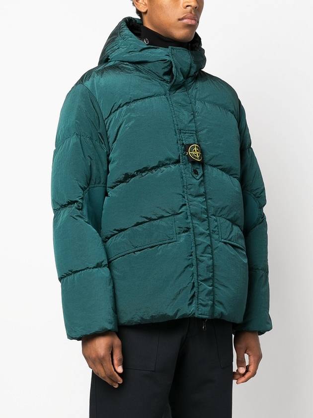 Logo Patch Reversible Padding Green - STONE ISLAND - BALAAN 8