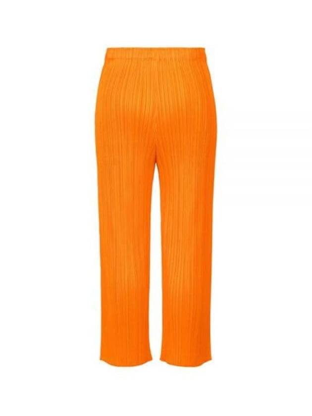 Pleated Straight Pants Orange - ISSEY MIYAKE - BALAAN 2