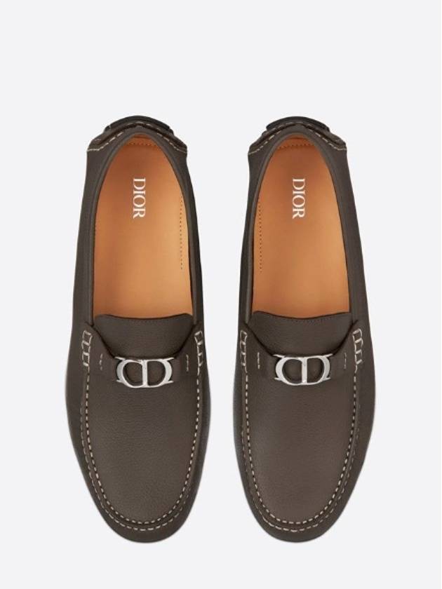 CD Signature Buckle Strap Loafers Brown - DIOR - BALAAN 4