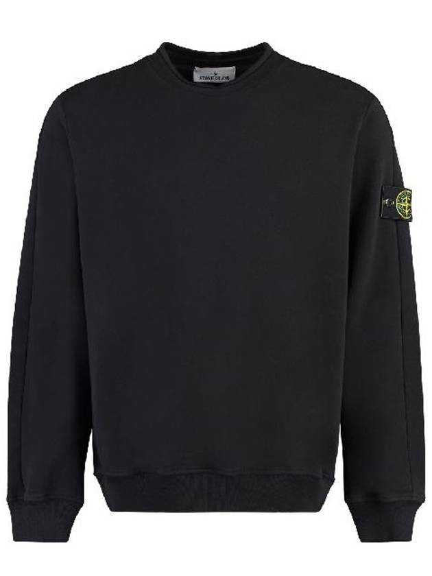 Wappen Patch Crew Neck Cotton Sweatshirt Black - STONE ISLAND - BALAAN 2