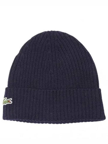 ribbed wool beanie - LACOSTE - BALAAN 1