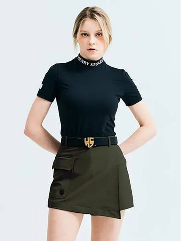 Golf Wrap Skirt Shorts Khaki - HENRY STUART - BALAAN 1