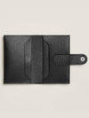 R M S Card Wallet Evergrain Palladium Hardware Noir - HERMES - BALAAN 3