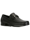 Gancini Suede Moccasin Loafers Black - SALVATORE FERRAGAMO - BALAAN 3