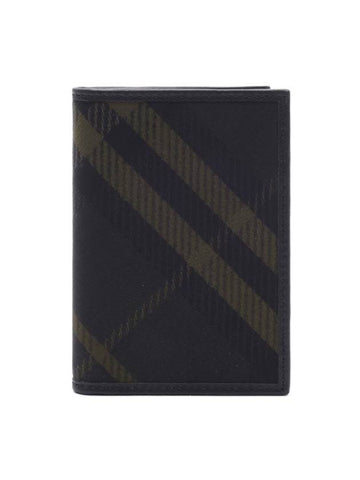 Check Bifold Half Wallet Shadow - BURBERRY - BALAAN 1