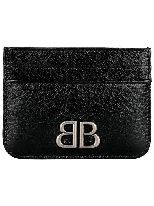 Monaco Metal Logo Card Wallet Black - BALENCIAGA - BALAAN 2