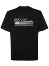 Men's Lettering Logo Short Sleeve T-Shirt Black - MSGM - BALAAN 1