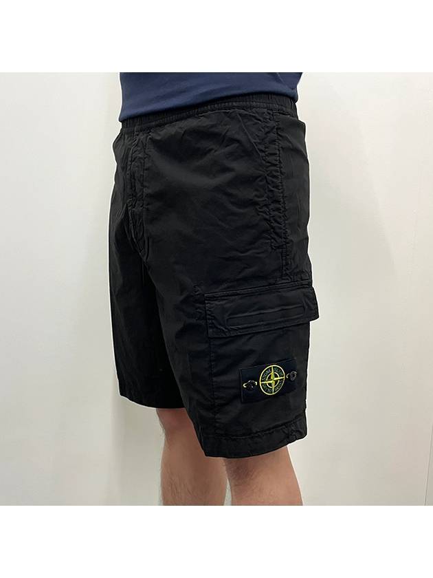 Compass Badge Bermuda Shorts Black - STONE ISLAND - BALAAN 4