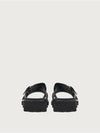 Gancini Buckle Sandals Black - SALVATORE FERRAGAMO - BALAAN 5