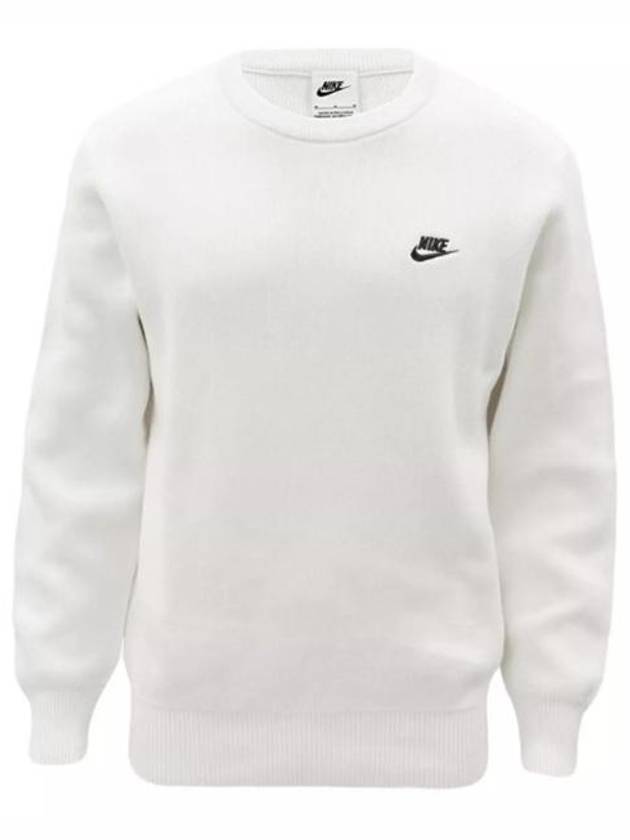 Club Crewneck Knit Top Sail - NIKE - BALAAN 3