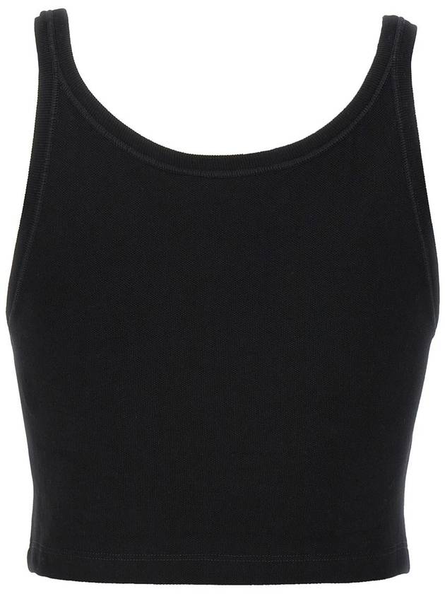 Logo Print Crop Tank Top PWAD060S24FAB0021003 - PALM ANGELS - BALAAN 3