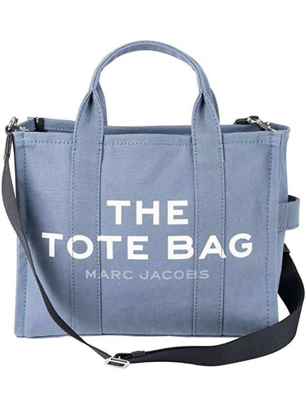 Logo Medium Canvas Tote Bag Blue - MARC JACOBS - BALAAN 1