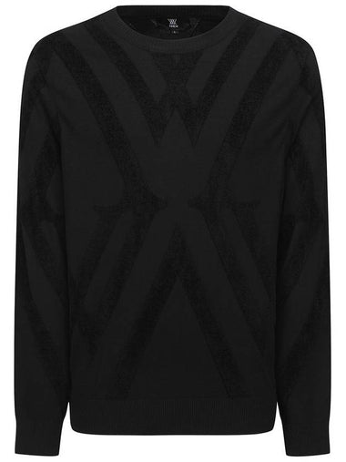 Official M BIG LOGO INTARSIA PULLOVER BK - ANEWGOLF - BALAAN 1